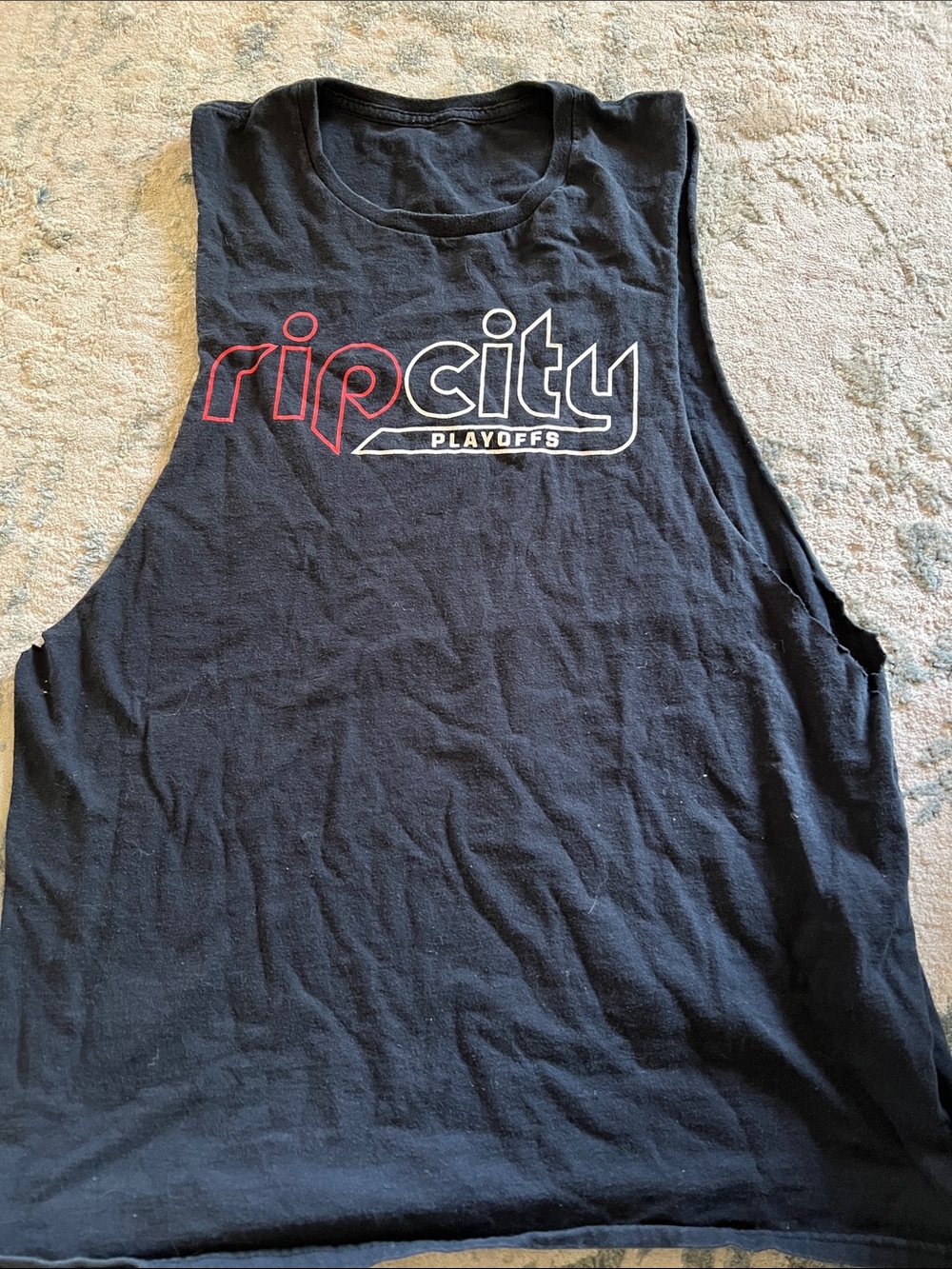 Rip City Playoffs Men's Black Muscle Shirt